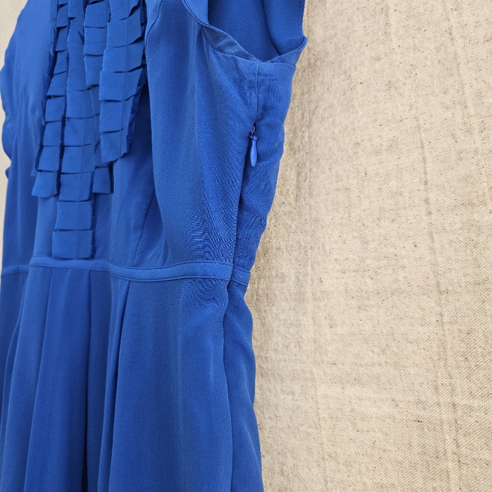 NWT TED BAKER Size 3 Cobalt Blue Gusadi Silk Dress - Picture 6 of 16
